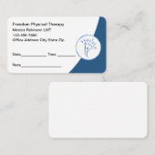 Moderne medische fysiotherapie afsprakenkaartje (Voorkant / Achterkant)