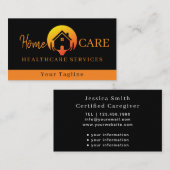 Moderne Medische Gezondheidszorg Zwart Visitekaartje (Voorkant / Achterkant)