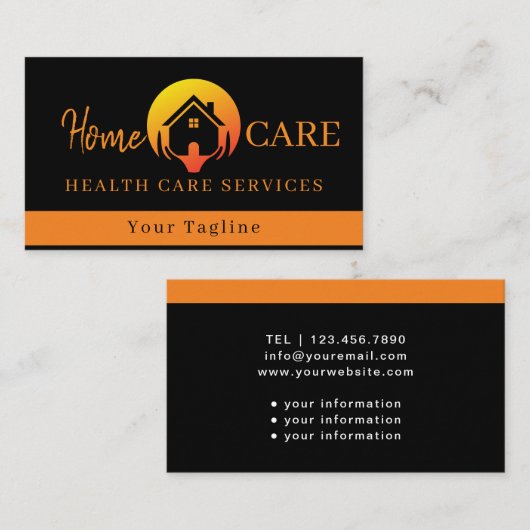 Moderne Medische Gezondheidszorg Zwart Visitekaartje (Voorkant / Achterkant)