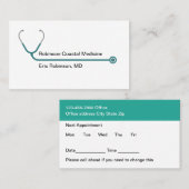 Moderne medische Kantoor-afspraakkaarten Visitekaartje (Voorkant / Achterkant)