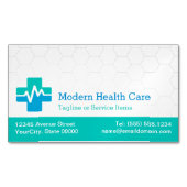 Moderne medische zorg - White Green Blue Magnetisch Visitekaartje (Voorkant)