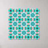 Moderne mediterraan ster tegel patroon accent kuss canvas afdruk (Voorkant)
