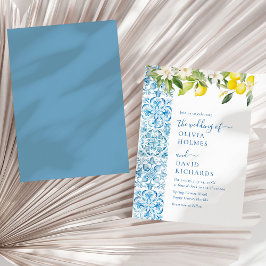 Moderne mediterrane blauwe Tegels en citroen bruil Kaart