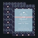 Moderne Mediterrane Bridal Romantic Love Tegels Kaart<br><div class="desc">douche voor de mediterrane bruiloft - moderne patroonharten</div>