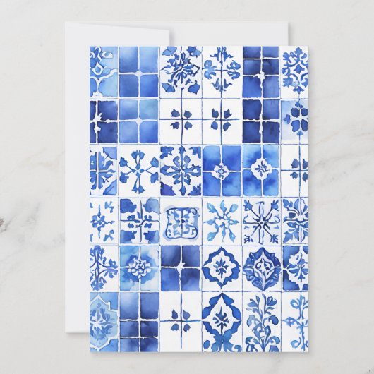 Moderne mediterrane bruidsbrunch kaart (Achterkant)