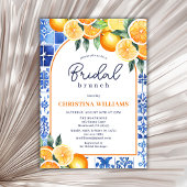 Moderne mediterrane bruidsbrunch kaart