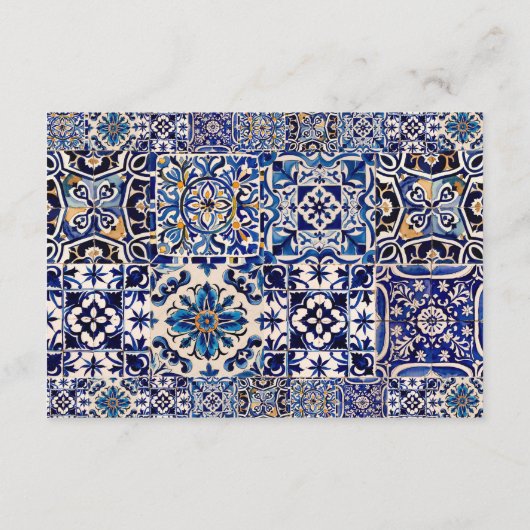 Moderne mediterrane bruiloft Details QR-code Informatiekaartje (Achterkant)