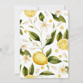 Moderne mediterrane citroen bedankaart bedankkaart (Achterkant)
