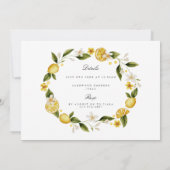 Moderne mediterrane citroen repetitie diner Kaart (Achterkant)