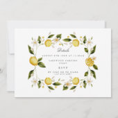 Moderne mediterrane citroen repetitie diner Kaart (Achterkant)