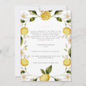 Moderne mediterrane citroen Save the Date Kaart (Achterkant)