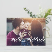 Moderne 'Meer En Vrolijker' Foto Feestdagenkaart (Staand voorkant)