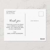 Moderne Meerdere Foto Dank u Baby shower Briefkaart (Achterkant)