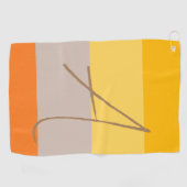 Moderne Meerdere Pastel Kleur Monogram Naam Initia Golfhanddoek (Horizontaal)