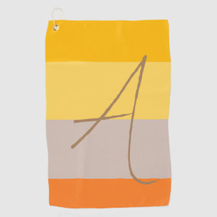 Moderne Meerdere Pastel Kleur Monogram Naam Initia Golfhanddoek