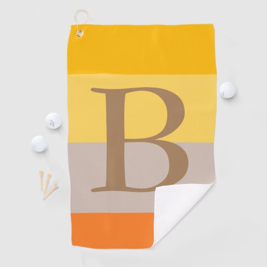 Moderne Meerdere Pastel Kleur Monogram Naam Initia Golfhanddoek (Insitu)