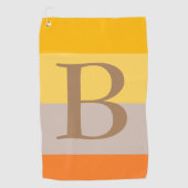 Moderne Meerdere Pastel Kleur Monogram Naam Initia Golfhanddoek (Voorkant)