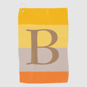 Moderne Meerdere Pastel Kleur Monogram Naam Initia Golfhanddoek