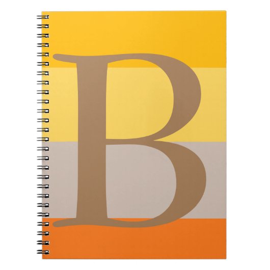 Moderne Meerdere Pastel Kleur Monogram Naam Initia Notitieboek (Voorkant)
