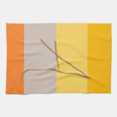 Moderne Meerdere Pastel Kleur Monogram Naam Initia Theedoek (Horizontaal)