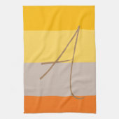 Moderne Meerdere Pastel Kleur Monogram Naam Initia Theedoek (Verticaal)
