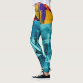 Moderne meerkleuren Abstracte Waterverf Legging (Links)