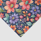 Moderne meerkleuren bloemen tissuepapier (Detail)