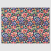 Moderne meerkleuren bloemen tissuepapier (Voorkant)