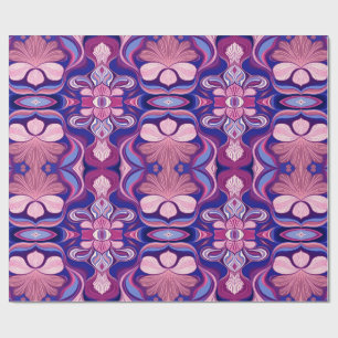 Moderne meerkleuren klassieke bloemmotief ontwerp cadeaupapier