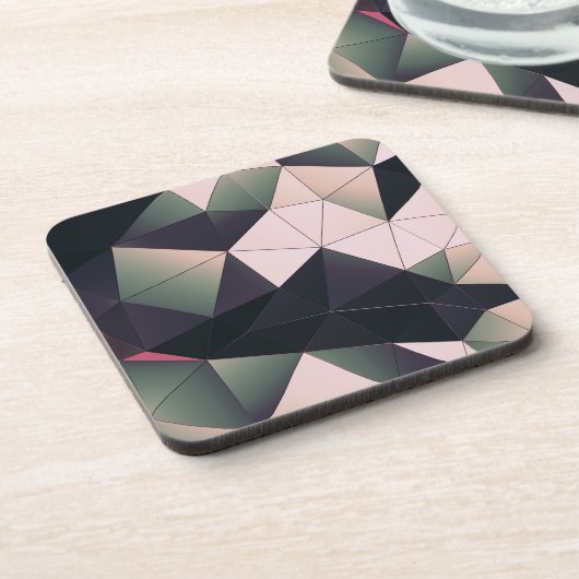 Moderne meerkleuren polygonen harde Onderzetters (Linkerzijde)