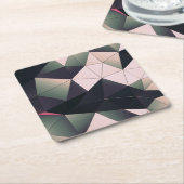 Moderne meerkleuren polygonen papier Onderzetters (Schuin)