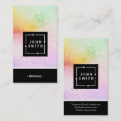 Moderne meerkleuren Waterverven advocaat Visitekaartje (Voorkant / Achterkant)