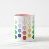 Moderne, meerkleurige hangende cirkels mok (Midden)