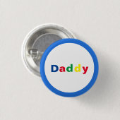 Moderne Meerkleurige Papa Ronde Button 3,2 Cm (Voorkant /achterkant)