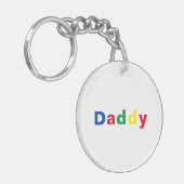 Moderne Meerkleurige Papa Sleutelhanger (Voorkant Links)
