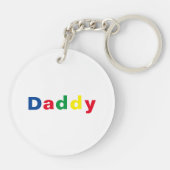 Moderne Meerkleurige Papa Sleutelhanger (Achterkant)