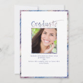 Moderne meerkleurige penseel Afstuderen fotocollag Aankondiging (Achterkant)