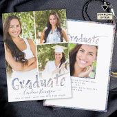 Moderne meerkleurige penseel Afstuderen fotocollag Aankondiging