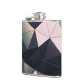 Moderne meerkleurige polygonen staafkolf heupfles (Links)