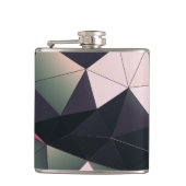 Moderne meerkleurige polygonen staafkolf heupfles (Voorkant)