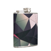 Moderne meerkleurige polygonen staafkolf heupfles (Rechts)