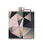 Moderne meerkleurige polygonen staafkolf heupfles (Achterkant)