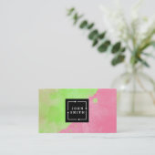 Moderne meerkleurige Waterverven Koel Abstracte ku Visitekaartje (Staand voorkant)