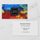 Moderne meerkleurige Waterverven Koel Abstracte ku Visitekaartje (Voorkant / Achterkant)