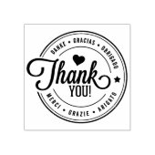 Moderne meertalige dank, kleine bedrijven rubberstempel (Afrduk)