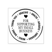 Moderne meertalige dank, kleine bedrijven rubberstempel (Afrduk)