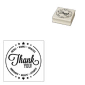 Moderne meertalige dank rubberstempel (Gestempeld)