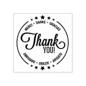 Moderne meertalige dank rubberstempel (Afrduk)