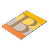 Moderne Meervoudige Pastel Kleur Monogram Naam Ini Notitieboek (Linkerzijde)