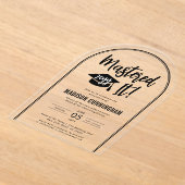 Moderne Meester Afgestudeerd Master's Degree Afstu Acryl Uitnodigingen (Laagn)